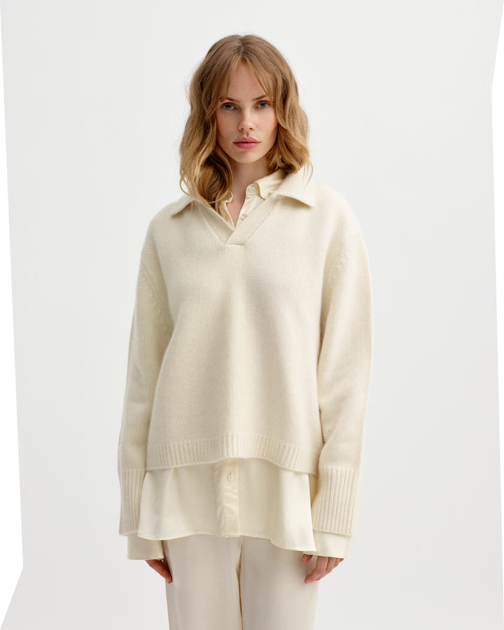 Monaco Cashmere Sweater Cream